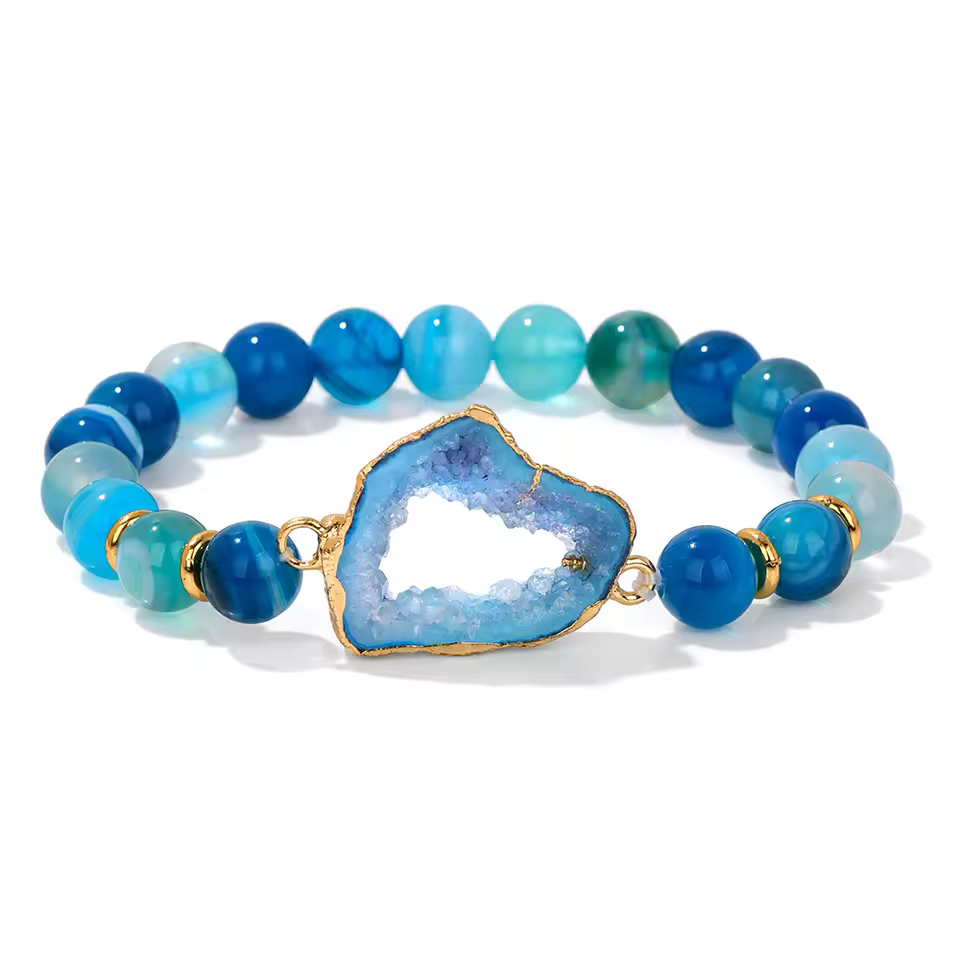 Musell blue striped agate