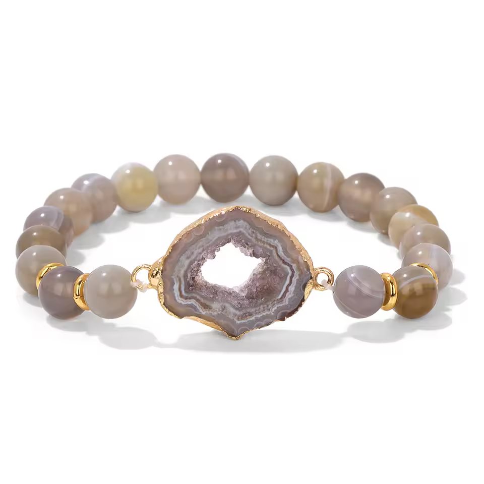 Musell grey striped agate